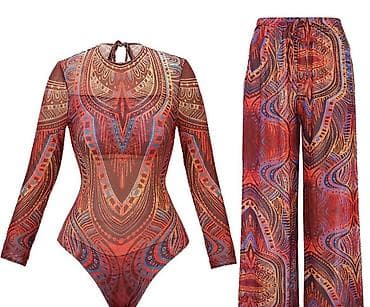 Комплект, Боди, Нейлон, Прозрачная модель