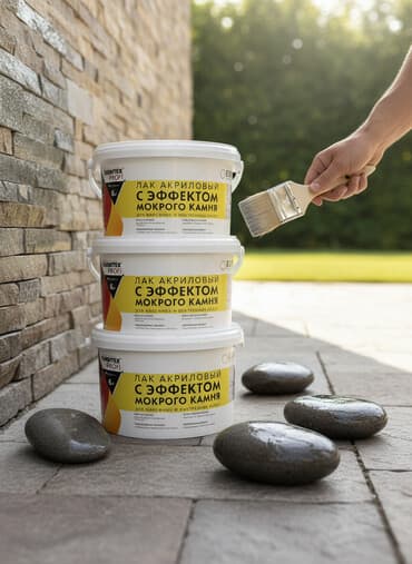 Представляем вашему вниманию акриловый лак с эффектом мокрого камня от