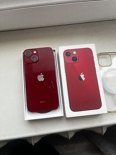 IPhone 13 mini, Б/у, 256 ГБ, Красный, Коробка, 77 % at lalafo.kg IPhone 13 mini, Б/у, 256 ГБ, Красный, Коробка, 77 %