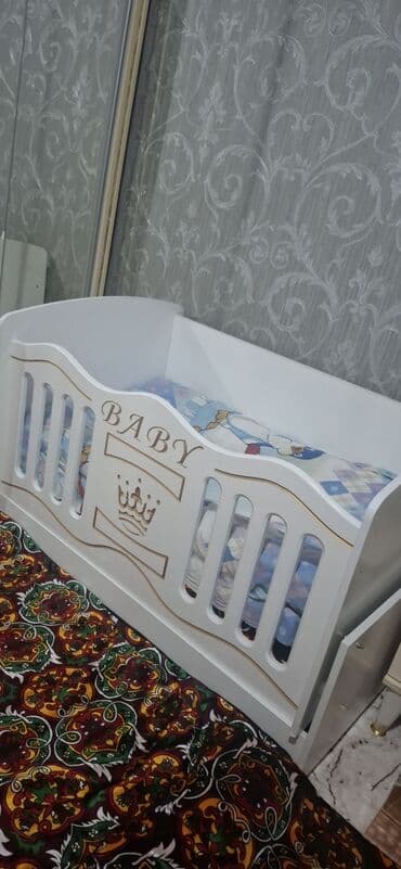 Балдар электр унаалары: Манеж керебет, Жаңы, Комоду менен, Жыгач — 3