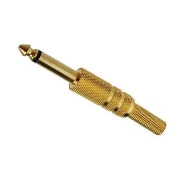 монит: Штекер Джек 6,3 мм моно золотистый цвет — 1