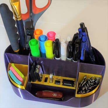 офисный органайзер: "Организуйте ваш рабочий стол с оригинальным органайзером 3D-печати! — 3