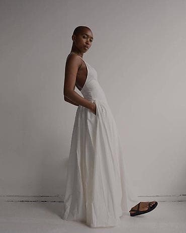 Белое летнее платье - Силуэт: приталенный корсетный верх с мягкой — 5