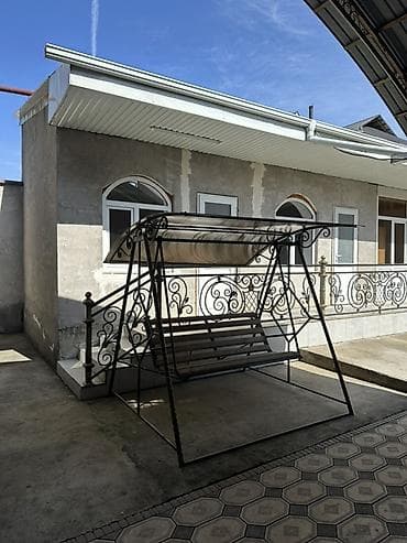 Садовые столы: Садовые качели Металл, Со спинкой, С крышей — 1