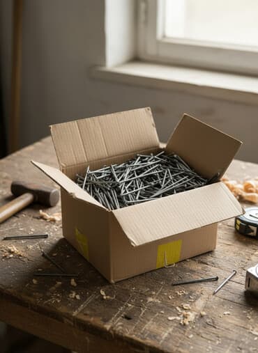 кровельные саморезы: Гвозди строительные в коробке - Тип: гладкие строительные гвозди с — 1