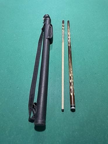 билярдный кий: Бильярдный кий разборный + чехол - Кий из двух частей на резьбе — 2