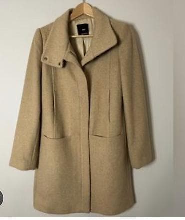 coros pace 3: Пальто, Осень-весна, Твид, По колено, Приталенная модель, S, M — 2