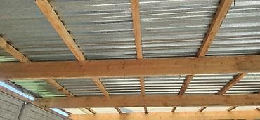 Мебель: Навес, Односкатный, Дерево, Профнастил — 3