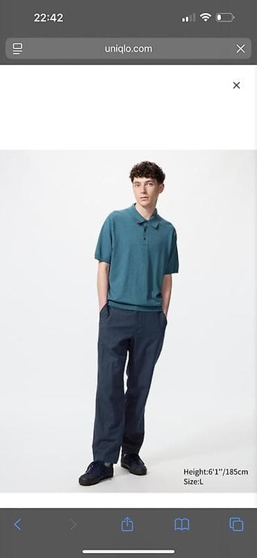 брюки трубы: Льняные брюки Uniqlo Linen Blend Relaxed Pants - Свободный крой с — 2