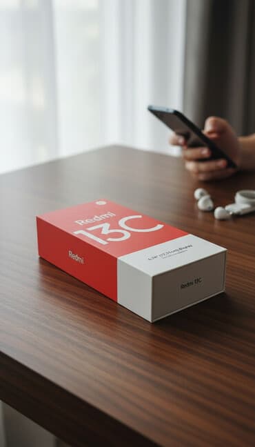 Redmi, Redmi 13C, Новый, 128 ГБ, цвет - Черный