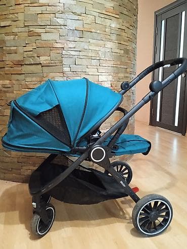 коляска уоуо: Универсальная детская коляска 2-в-1, цвет бирюзовый. Особенности: - — 5