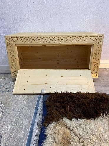 Офис эмереги: Сандык, Кийимдер үчүн, Жыгач, түсү - Саргыч боз — 2