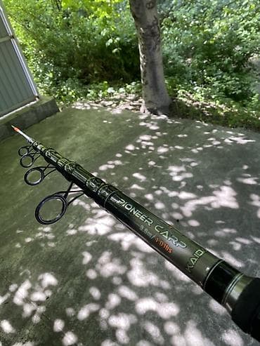 удочки бу: Телескопическое карповое удилище KAIDA Pioneer carp Нету кольца на — 1