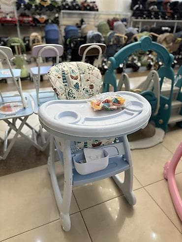 развивающий коврик с бортиком: Стульчик для кормления, Другой бренд, Пластик, Другой вид, цвет - Голубой — 2