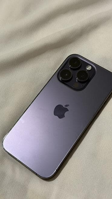 IPhone 14 Pro, Б/у, 256 ГБ, Deep Purple, Коробка, 80 %