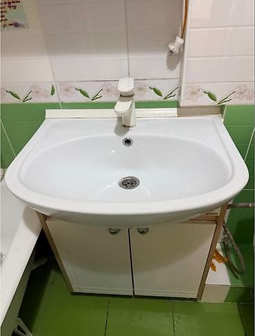 Оңдоп-түзөө жана курулуш: Ванна үчүн тумба, Колдонулган, Раковина менен, түсү - Ак — 2