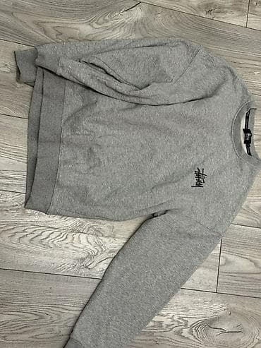 цеп бу: Свитшот серый Stussy - Классический свитшот без капюшона - Цвет — 1