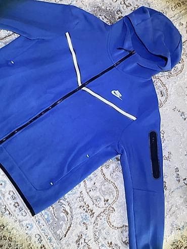 мужская одежда толстовки: Мужской спортивный костюм, L, Nike, Б/у, цвет - Синий — 1
