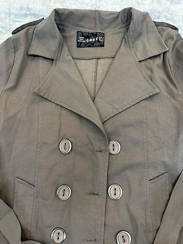 Пальто: Плащ, Классическая модель, Двубортная модель, S, M — 4