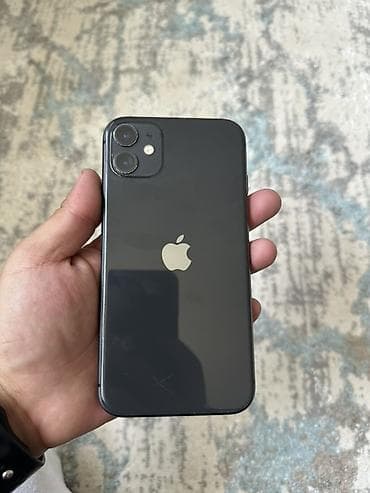 IPhone 11, Колдонулган, 128 ГБ, Кара, Каптама, 100 % — 2