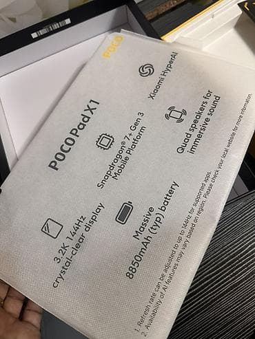 Планшеты: Планшет, Poco, память 512 ГБ, 11" - 12", Wi-Fi, Классический цвет - Синий — 4