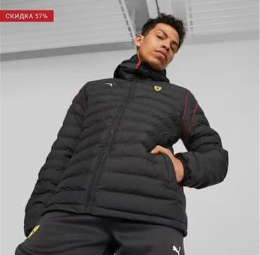 стильная одежда больших размеров для женщин: Мужская куртка, M, Puma, Б/у, цвет - Черный — 3