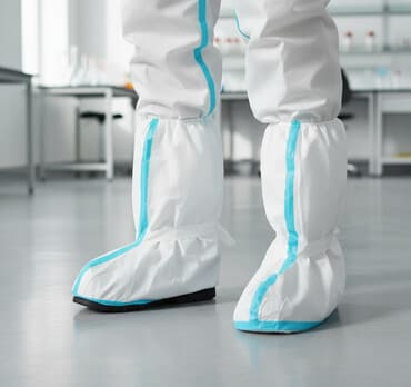 Кычкылтек жаздыктары: Многоразовые защитные бахилы-боты с высоким голенищем есть 100 пара — 3