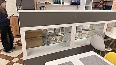 Прилавок-витрина для кафе/кофе-пойнта - Прямой модуль с двухсторонним