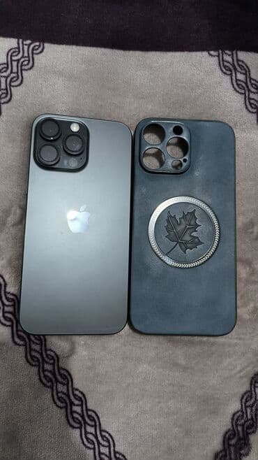 IPhone 16 Pro Max, Б/у, 512 ГБ, Black Titanium, Зарядное устройство, Защитное стекло, Чехол, 100 %