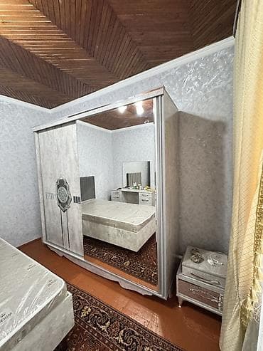 стекло на стол цена: Спальный гарнитур, Шкаф, цвет - Серый — 2