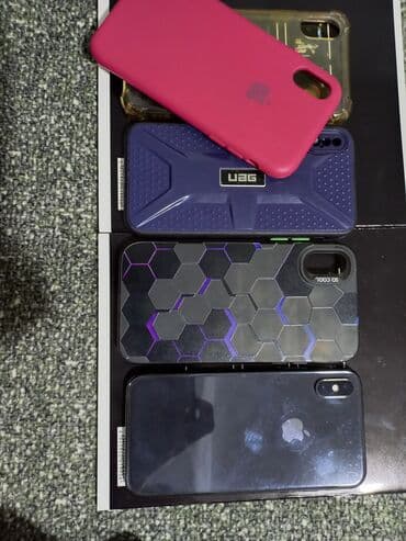 игровой телефон бу: IPhone X, Колдонулган, 64 ГБ, Кара, Заряддоочу түзүлүш, Коргоочу айнек, Каптама, 96 % — 1