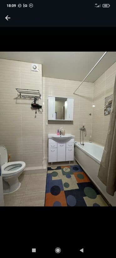 посуточная аренда квартира ош: 1 комната, Душевая кабина, Постельное белье, Кондиционер — 2