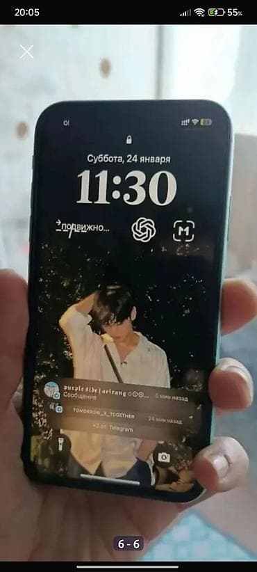 айфон 11 новые: IPhone 11, 128 ГБ, Зеленый, Защитное стекло, Чехол, Кабель — 1