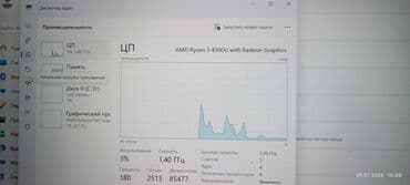 Электрондук китептер: Ноутбук, 8 ГБ ОЭТ, AMD Ryzen 3, 15.6 ", Колдонулган, Татаал эмес тапшырмалар үчүн, эс тутум SSD — 7