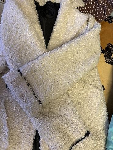 Шубка/пальто из искусственной овчины (тедди) - Цвет: молочный/айвори