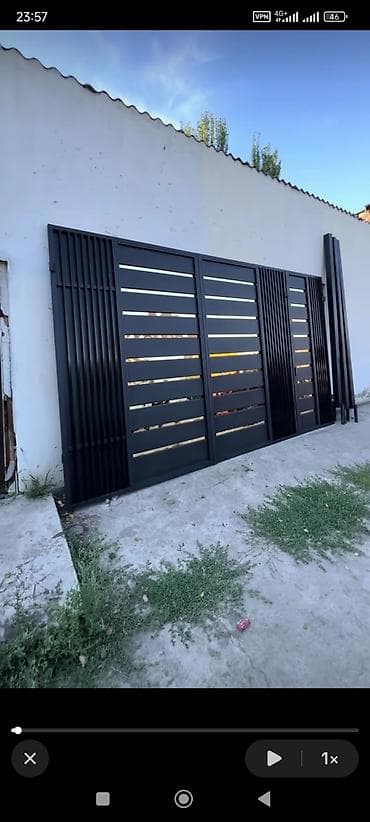 Распашные ворота: Металлические, Механические, Для частного дома, С калиткой, Оптом, Новый, Бесплатная установка — 5