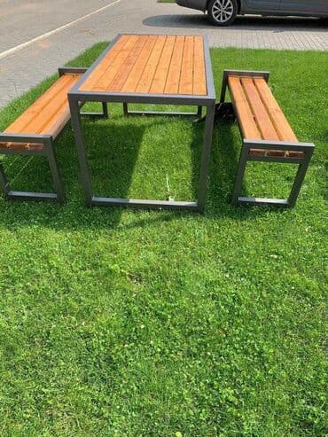 прихошка мебель: Скамейка в наличии. Скамейка со спинкой и без. Уличный мебель комплект — 18