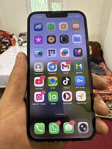 IPhone 13, Б/у, 128 ГБ, Синий, Чехол, 80 %