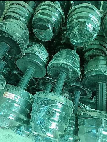 Гантели разборные с пластиковыми блинами, залитыми цементом. - Тип