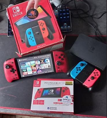 Nintendo Switch: Продаю Nintendo switch Oled чипованный (камикадзе) флешка 128gb — 1