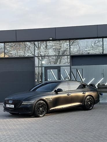 люк 124: Представляем седан Genesis G80 в матовом черном цвете. Автомобиль — 5