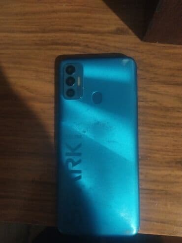 tecno telefon: Tecno Spark 7, Б/у, 128 ГБ, цвет - Голубой, 2 SIM — 2