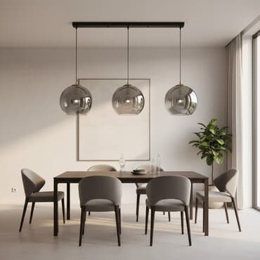 Подвесной светильник с тремя плафонами-шарами - Тип: потолочная