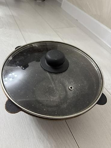 Чугунный казан с крышкой - Материал: чугун, толстостенный