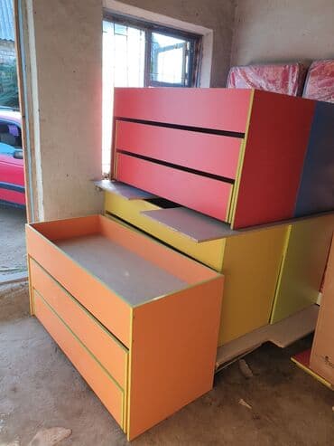 детскую 2 х ярусную кровать: Детская односпальная кровать, Новый, Для девочки, Для мальчика, С бортиком, ДСП, Бесплатная доставка — 15