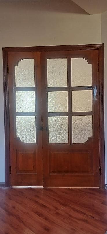 установка межкомнатные двери: Двери для домов и квартир, Деревянная, Одностворчатая, Со стеклом, цвет - Коричневый — 3