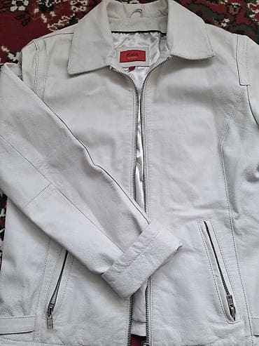 мужской кожаный куртка: Кожаная куртка, Классическая модель, Натуральная кожа, Приталенная модель, L — 1