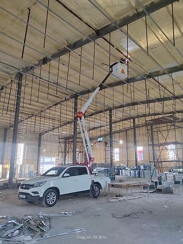 Услуги автовышки на базе пикапа — компактная телескопическая вышка для