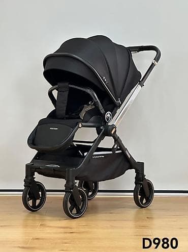 marvel legends: Универсальная прогулочная коляска D980 (черная) - Легкая алюминиевая — 1