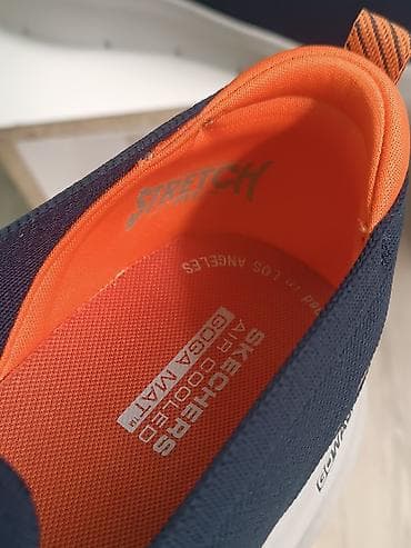 скетчерс обувь: Мужские кроссовки, 45, Skechers, Новый, цвет - Синий, Платная доставка — 2